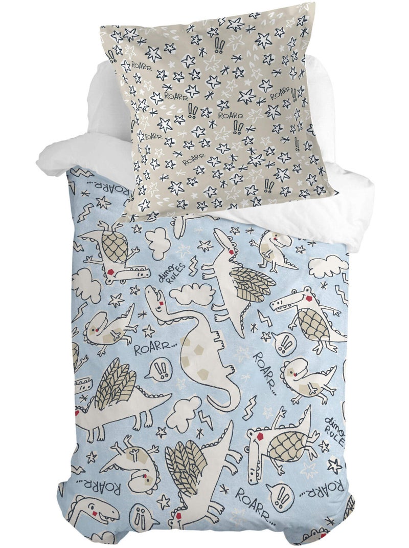 Federa per cuscino Dino friends "Happyfriday" Multicolore - Kiabi