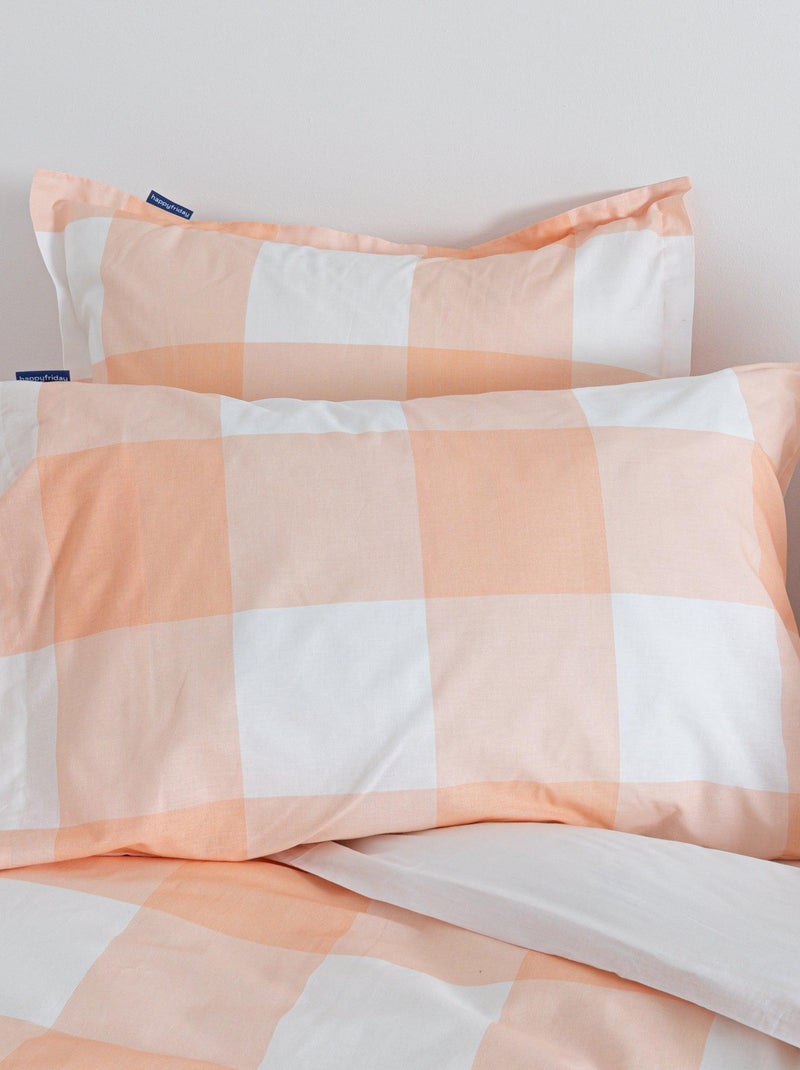 Federa per cuscino Gingham "Happyfriday" Arancione - Kiabi