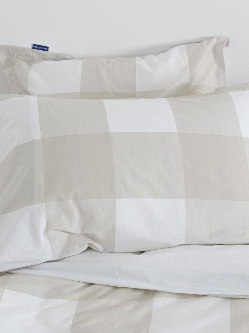 Federa per cuscino Gingham "Happyfriday" Beige - Kiabi