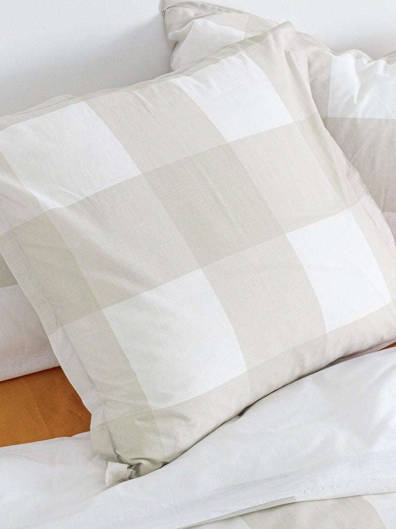 Federa per cuscino Gingham "Happyfriday" Beige - Kiabi