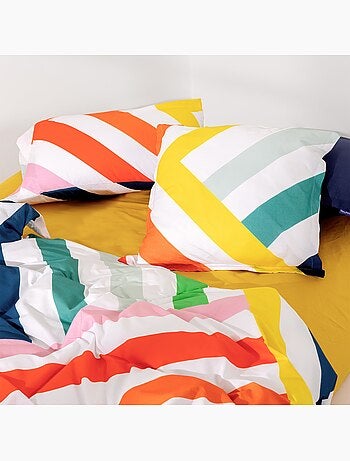 Federa per cuscino Happy stripes "Happyfriday