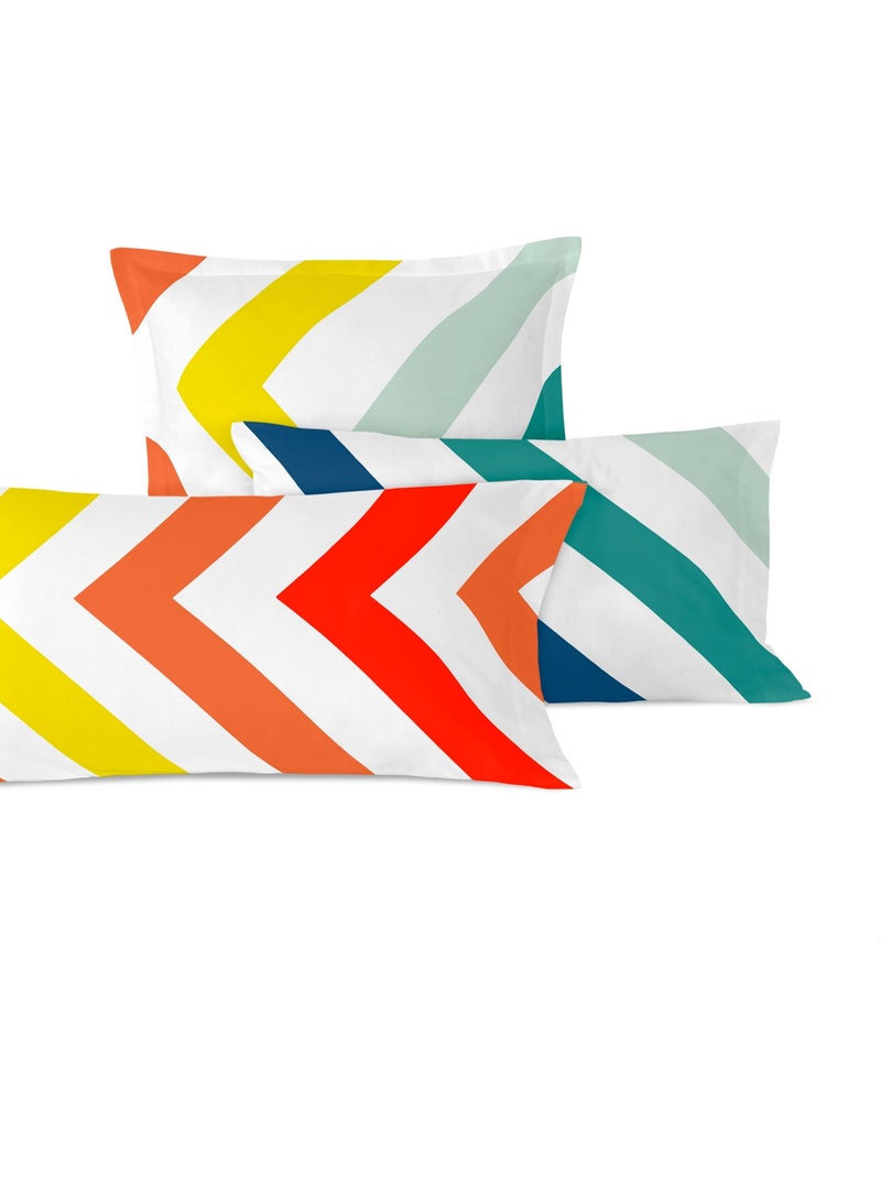 Federa per cuscino Happy stripes "Happyfriday" Multicolore - Kiabi
