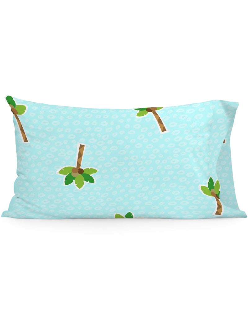 Federa per cuscino Hippo "Happyfriday" Blu Verde - Kiabi