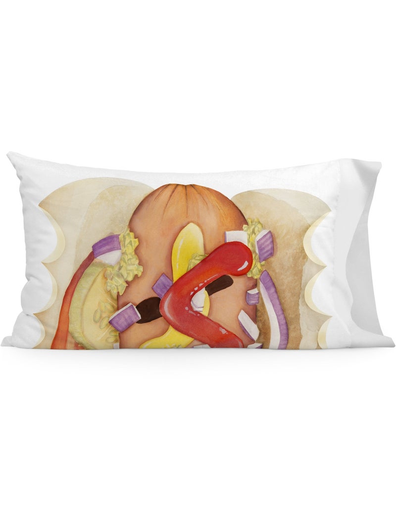 Federa per cuscino Hotdog "Happyfriday" Giallo - Kiabi