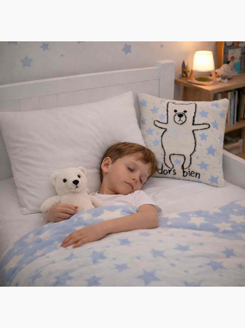 Federa per cuscino in cotone biologico lavorata a maglia | sevira kids | sevira kids Ecru - Kiabi