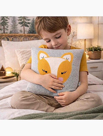 Federa per cuscino in cotone biologico lavorata a maglia | sevira kids | sevira kids