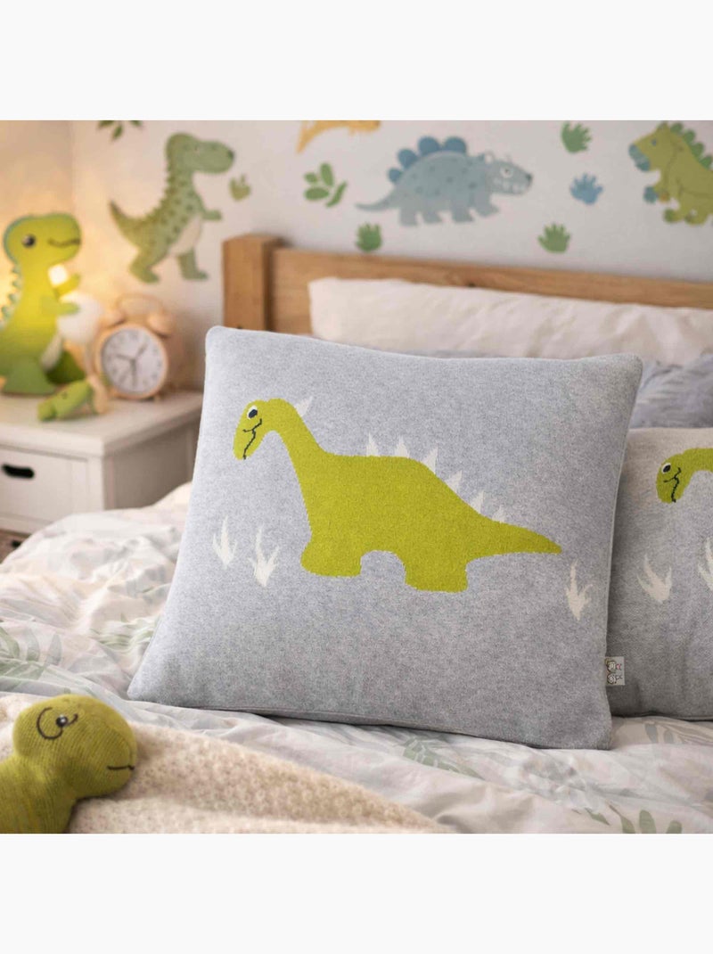 Federa per cuscino in cotone biologico lavorata a maglia | sevira kids | sevira kids Grigio - Kiabi