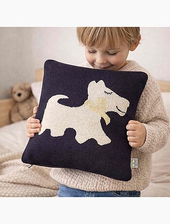 Federa per cuscino in cotone biologico lavorata a maglia | sevira kids | sevira kids