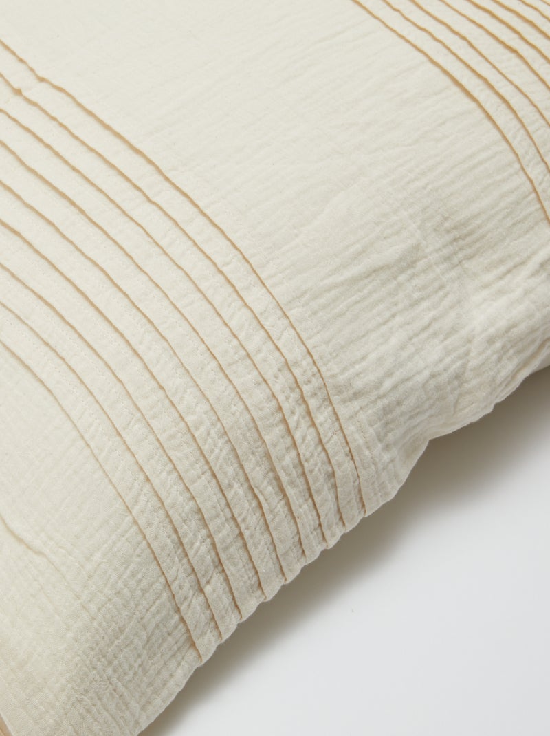 Federa per cuscino in garza di cotone - Kiabi Home BEIGE - Kiabi