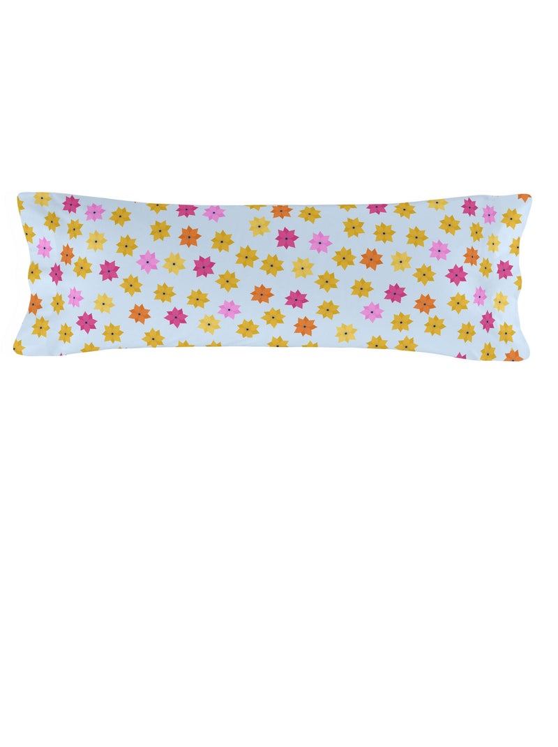 Federa per cuscino Long braid "Happyfriday" Blu Giallo - Kiabi