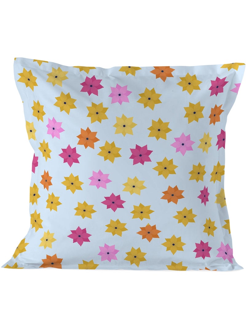 Federa per cuscino Long braid "Happyfriday" Blu Giallo - Kiabi