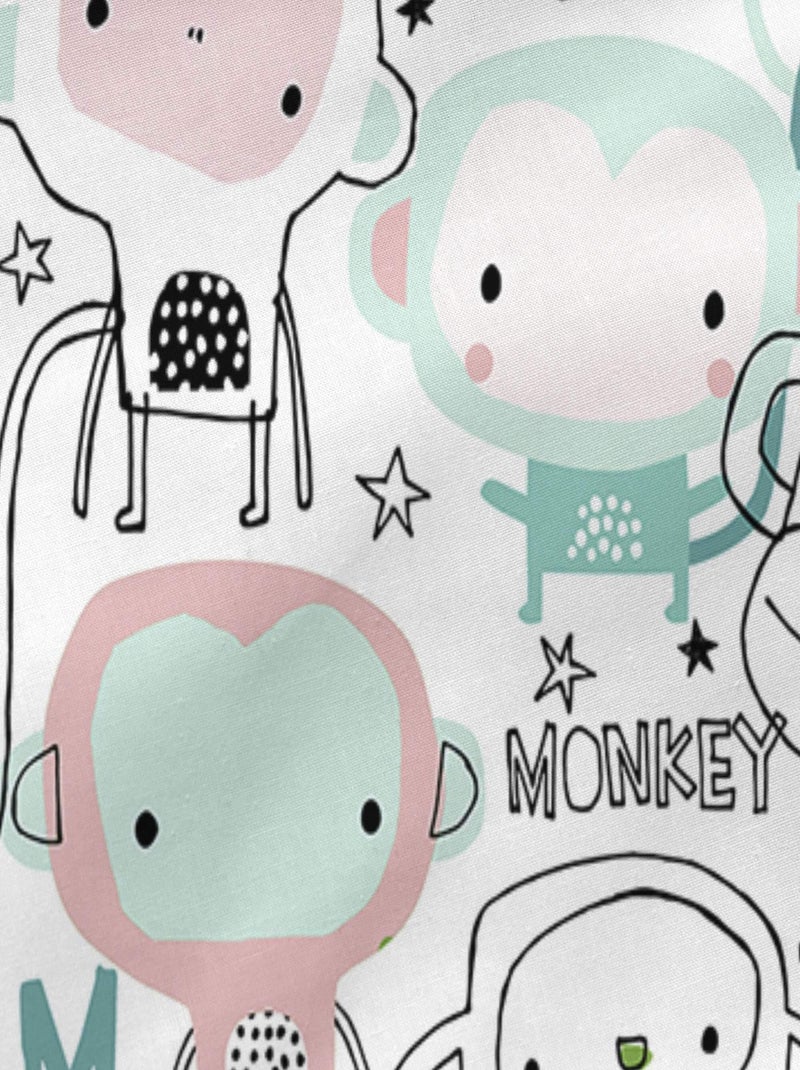 Federa per cuscino Macaque "Happyfriday" Bianco - Kiabi
