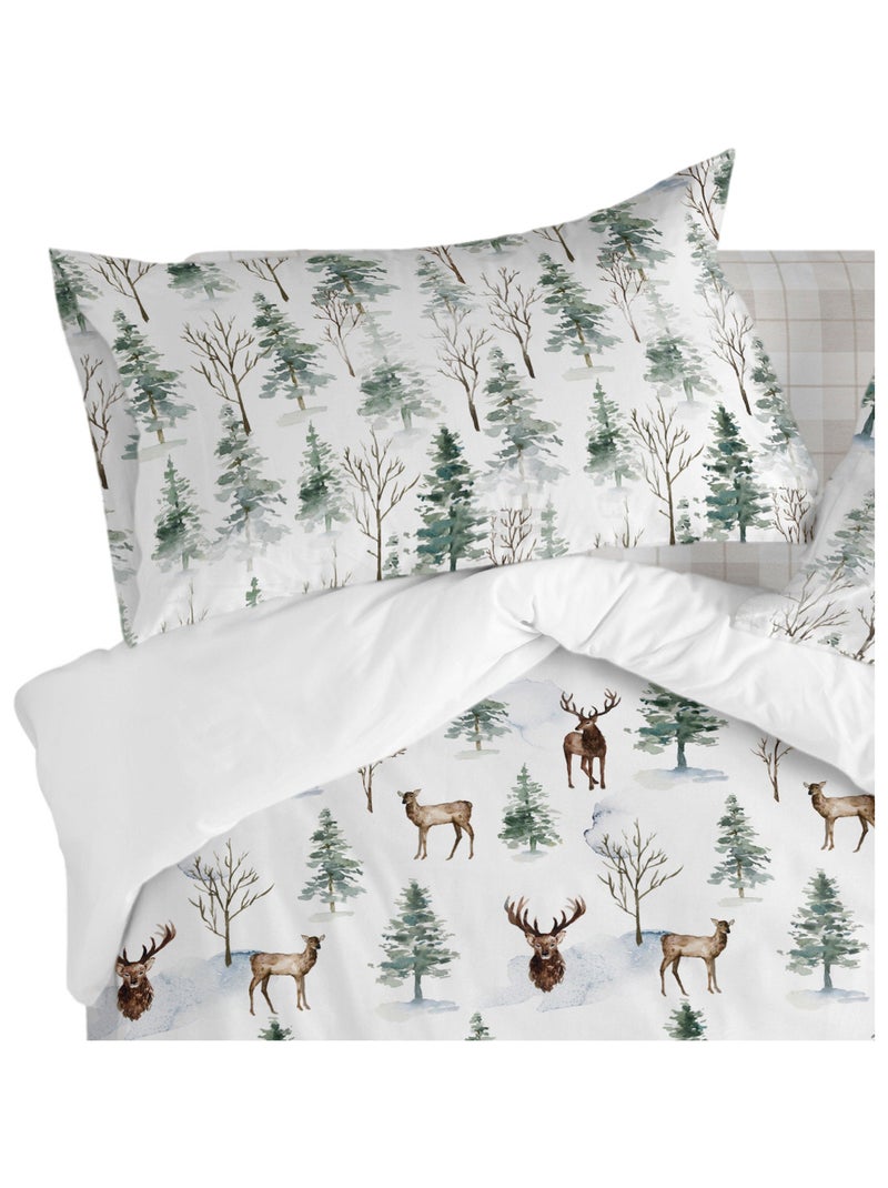 Federa per cuscino Mystical winter "Happyfriday" Bianco - Kiabi