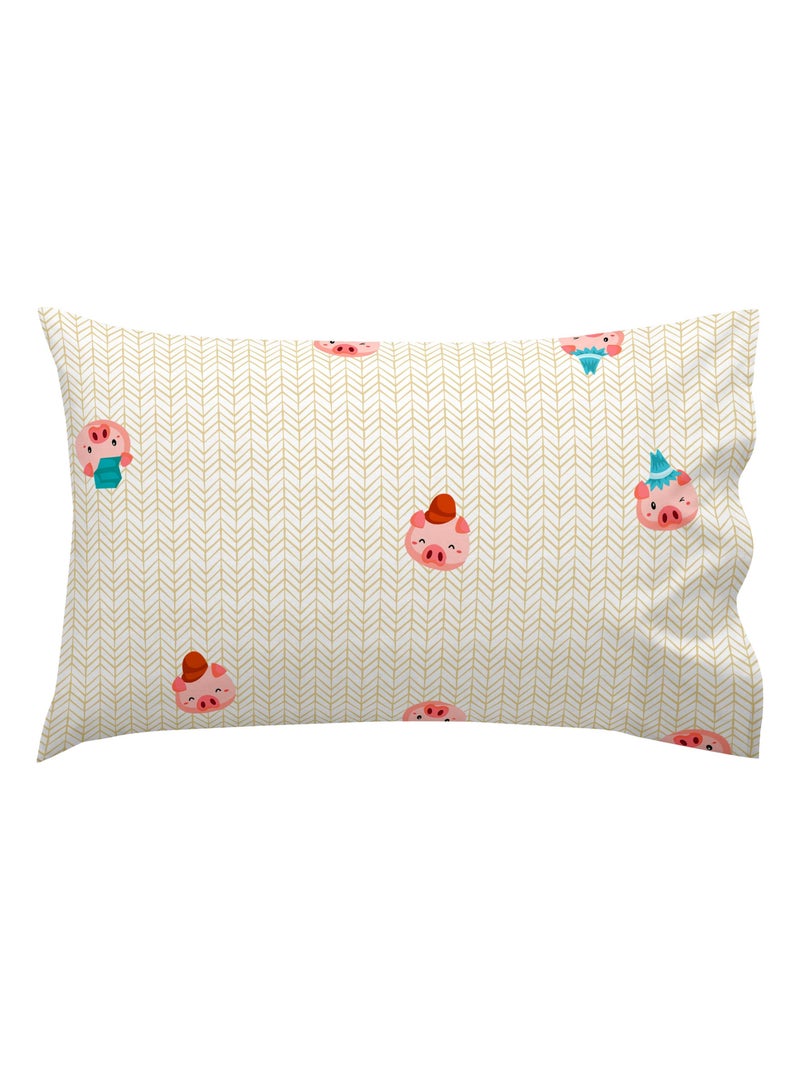 Federa per cuscino Piggys "Happyfriday" Giallo - Kiabi