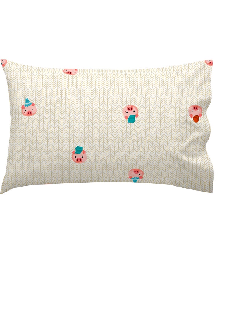 Federa per cuscino Piggys "Happyfriday" Multicolore - Kiabi