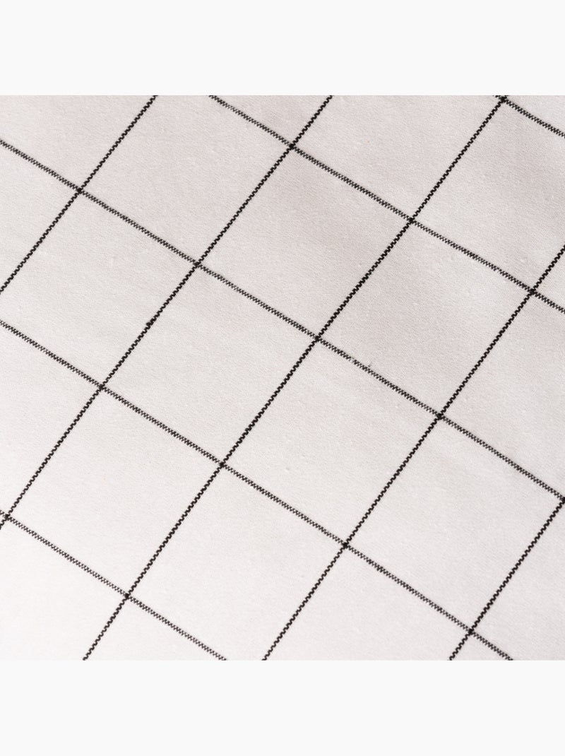 Federa per cuscino quadrata a quadri in rilievo - Gamusi. Bianco - Kiabi