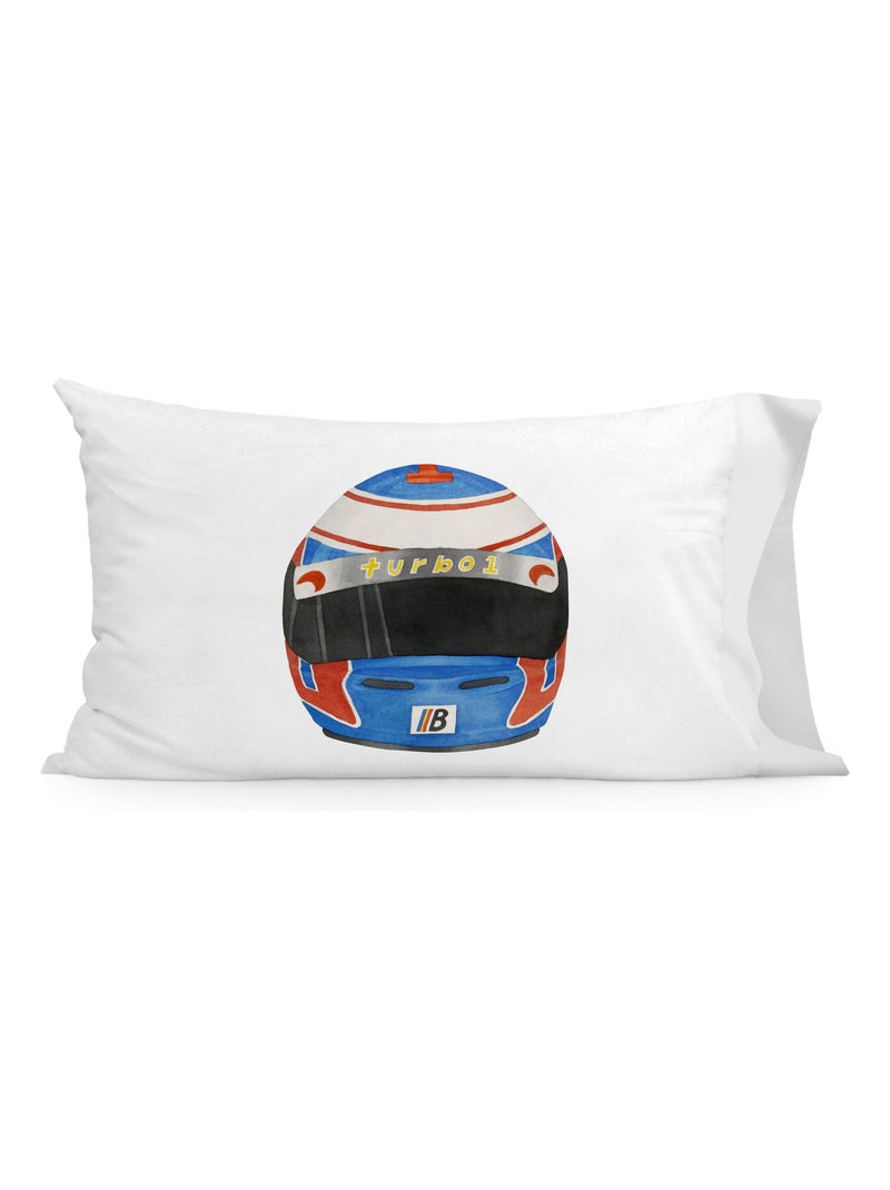 Federa per cuscino Racer "Happyfriday" Bianco - Kiabi