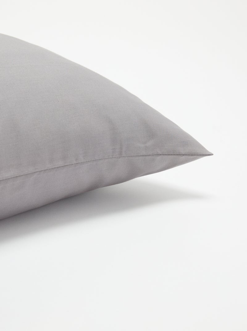 Federa per cuscino tinta unita - 50 x 80 cm circa Grigio - Kiabi