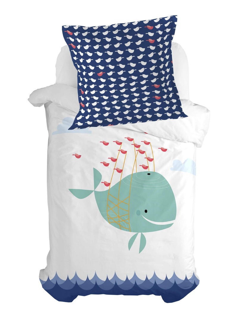 Federa per cuscino Whale "Happyfriday" Bianco - Kiabi