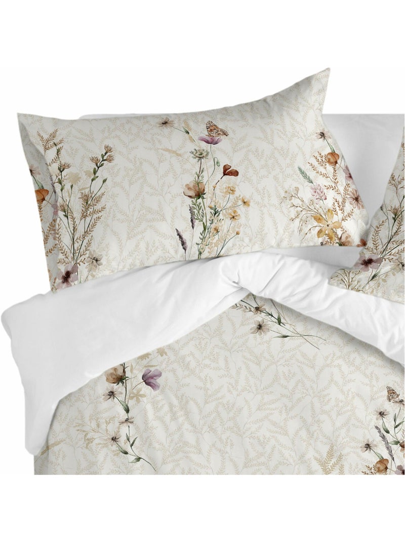 Federa per cuscino Wild flowers "Happyfriday" Bianco - Kiabi