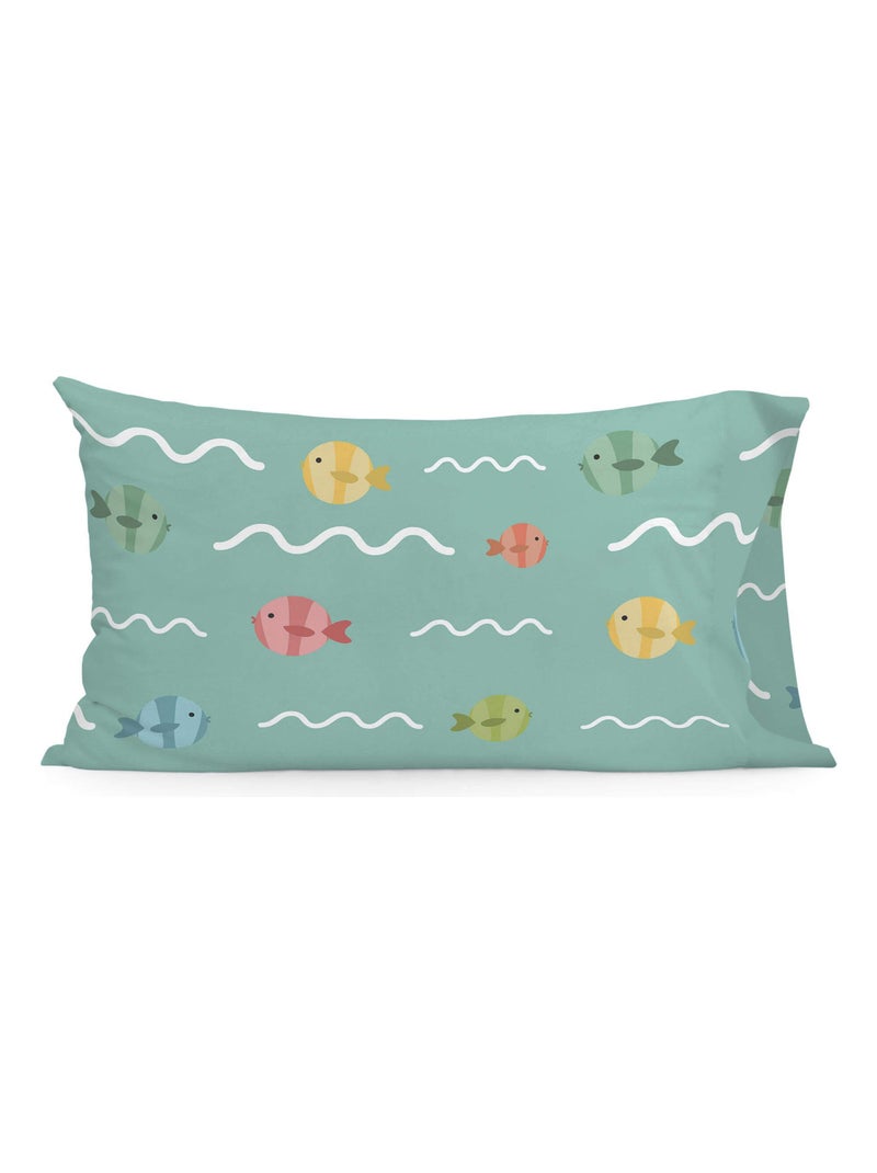Federa per cuscino World map "Happyfriday" Bianco - Kiabi