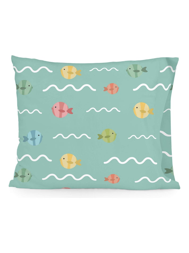 Federa per cuscino World map "Happyfriday" Bianco - Kiabi