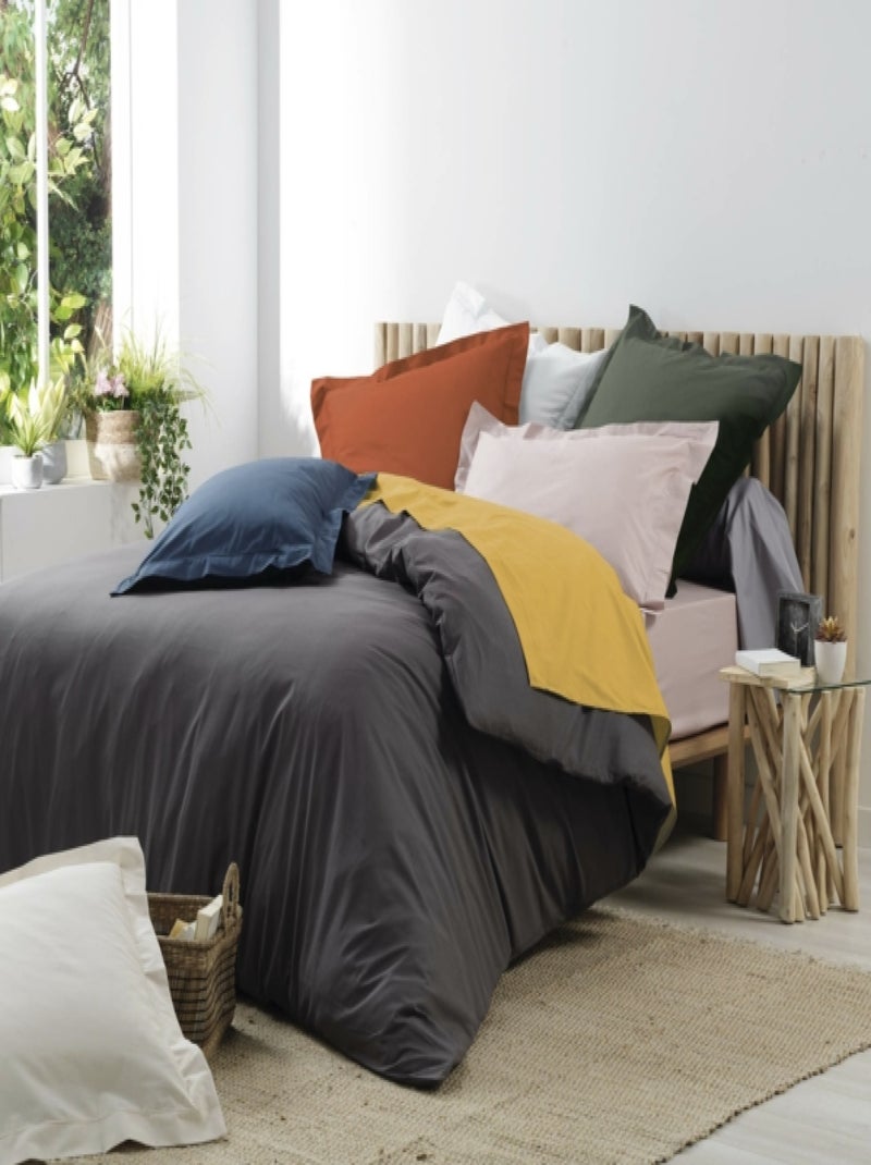 Federe per cuscini cilindrici in percalle di cotone LIA PROMO LINGE Verde salvia - Kiabi