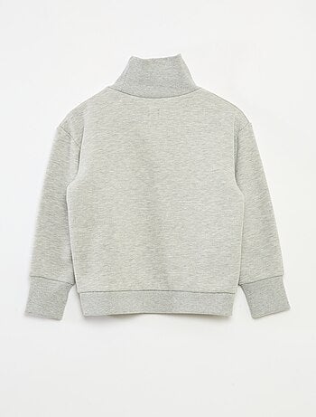 Felpa a collo alto ampia in pile