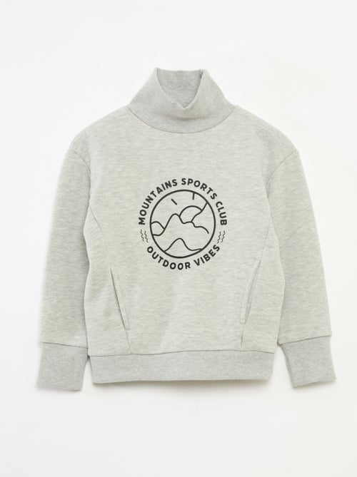 Felpa a collo alto ampia in pile - Kiabi