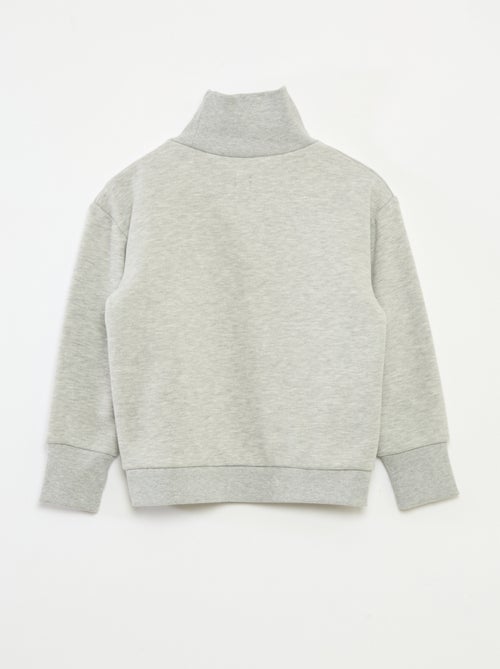 Felpa a collo alto ampia in pile - Kiabi