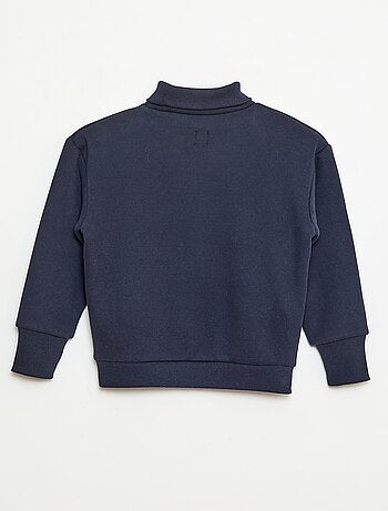 Felpa a collo alto ampia in pile