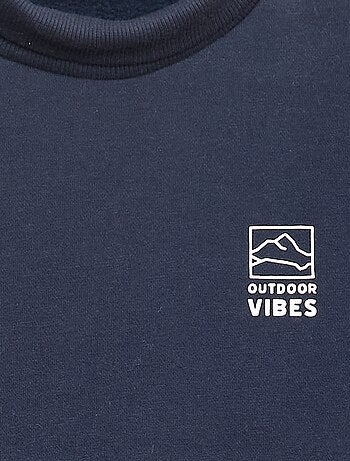 Felpa a collo alto ampia in pile