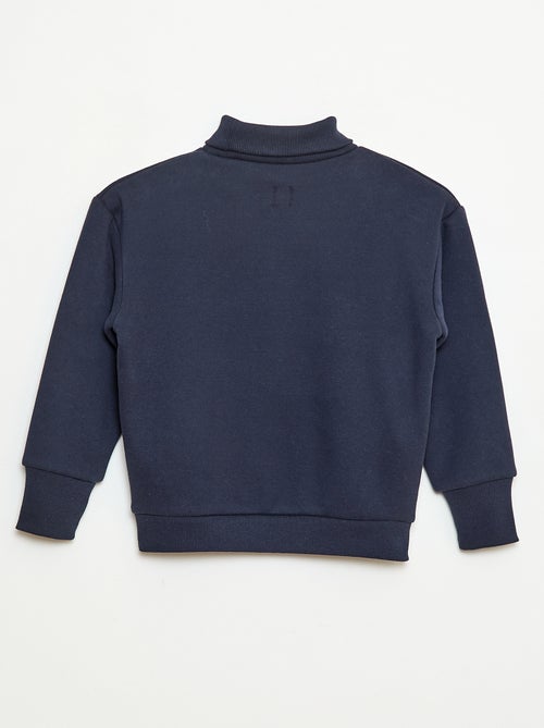 Felpa a collo alto ampio in pile - Kiabi