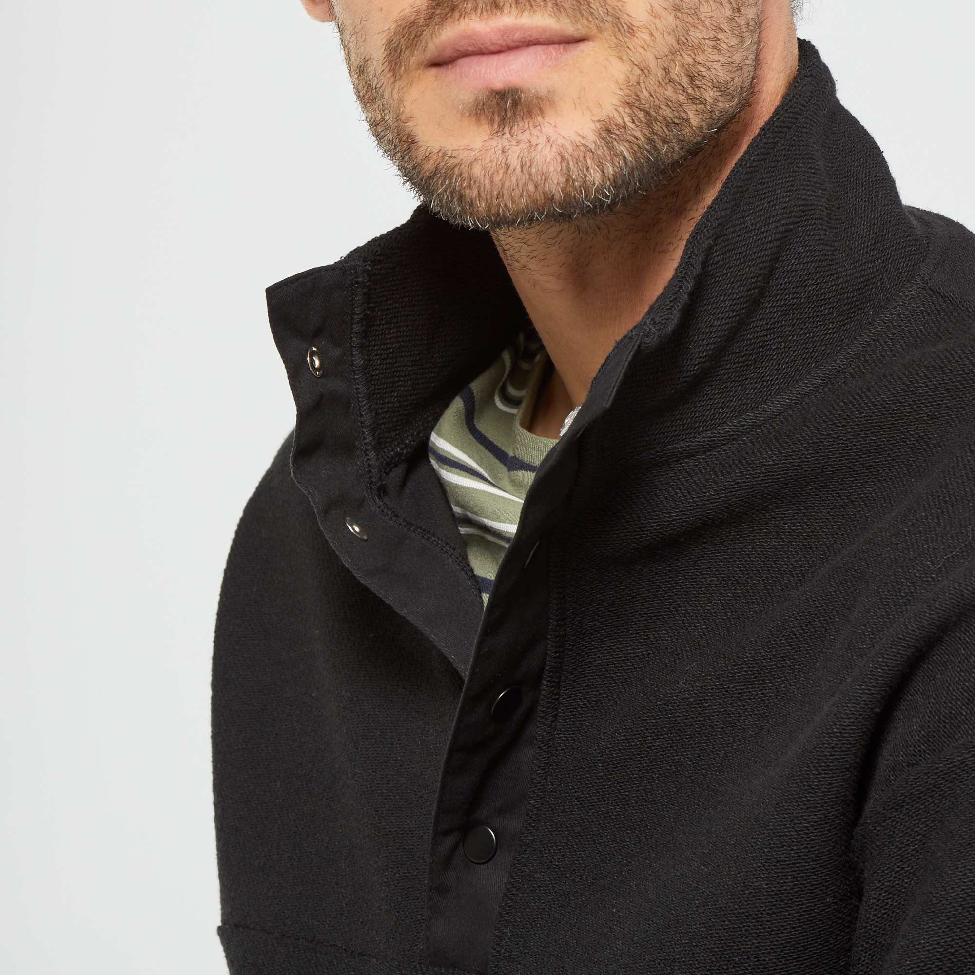 Felpa Con Zip Uomo Essentials - Collo A Lupetto, Pile Spazzolato, Misto Cotone-poliestere - Foto 2