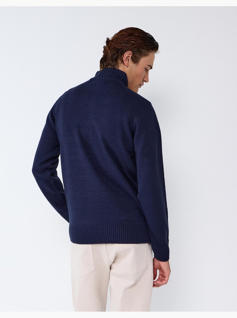 Felpa a collo alto, mo fashion Blu - Kiabi