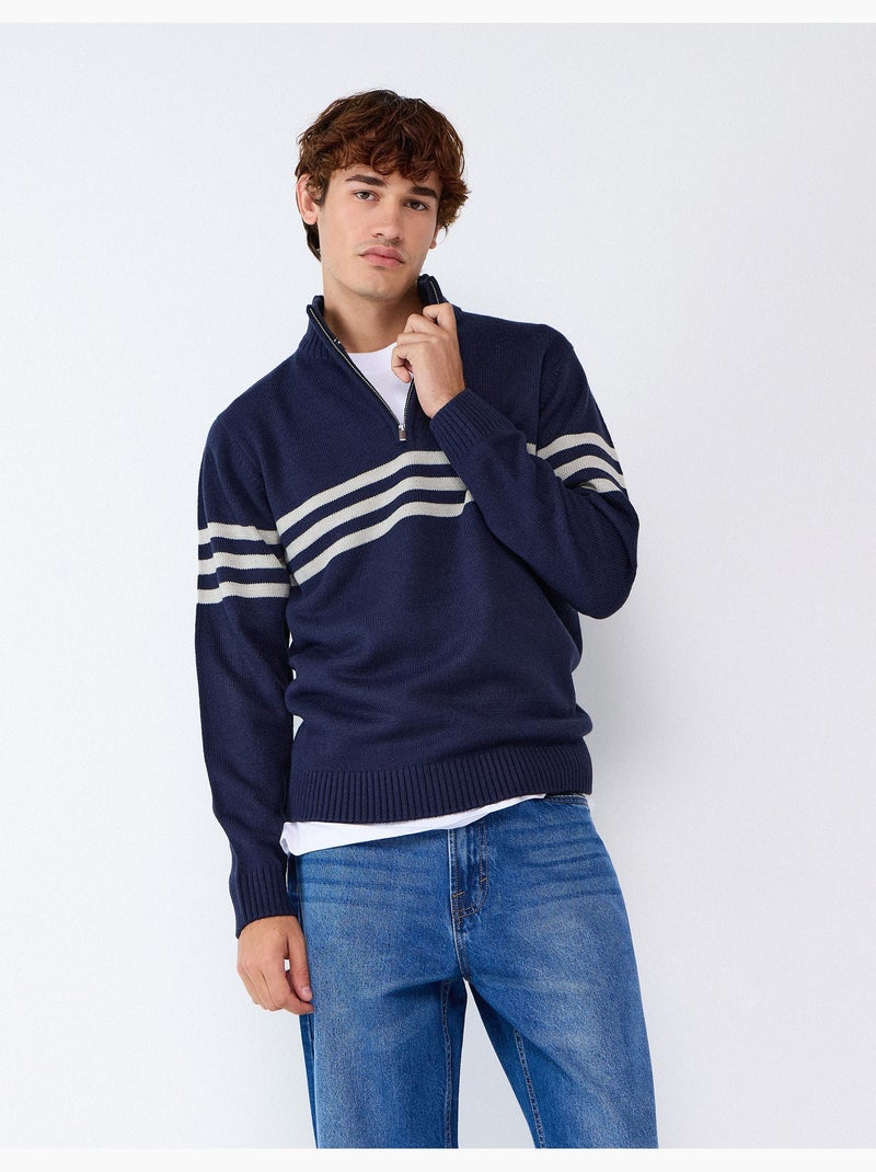 Felpa a collo alto, mo fashion Blu - Kiabi