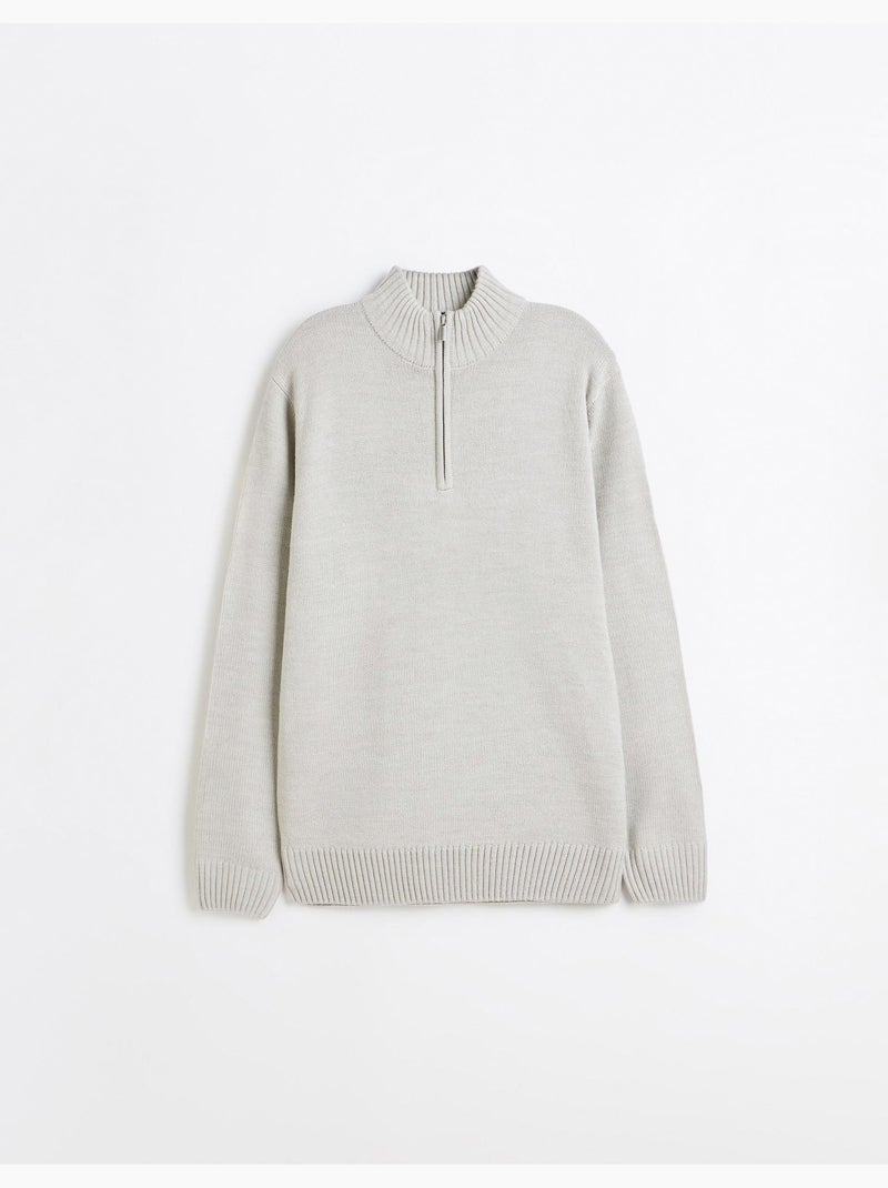 Felpa a collo alto, mo fashion Grigio - Kiabi