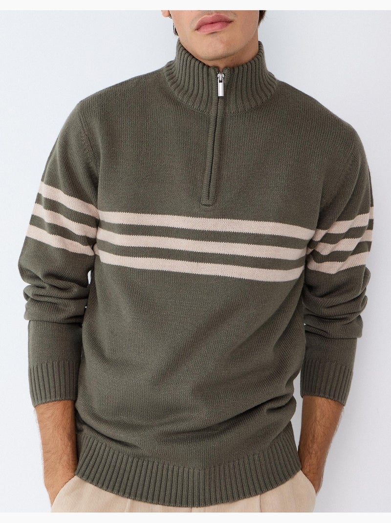 Felpa a collo alto, mo fashion Verde - Kiabi