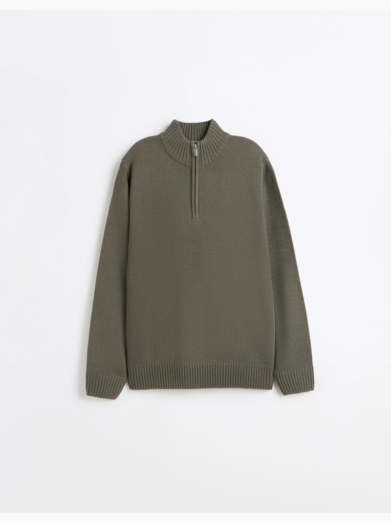 Felpa a collo alto, mo fashion Verde - Kiabi