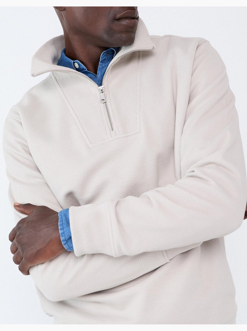 Felpa a dolcevita, mo fashion Beige - Kiabi