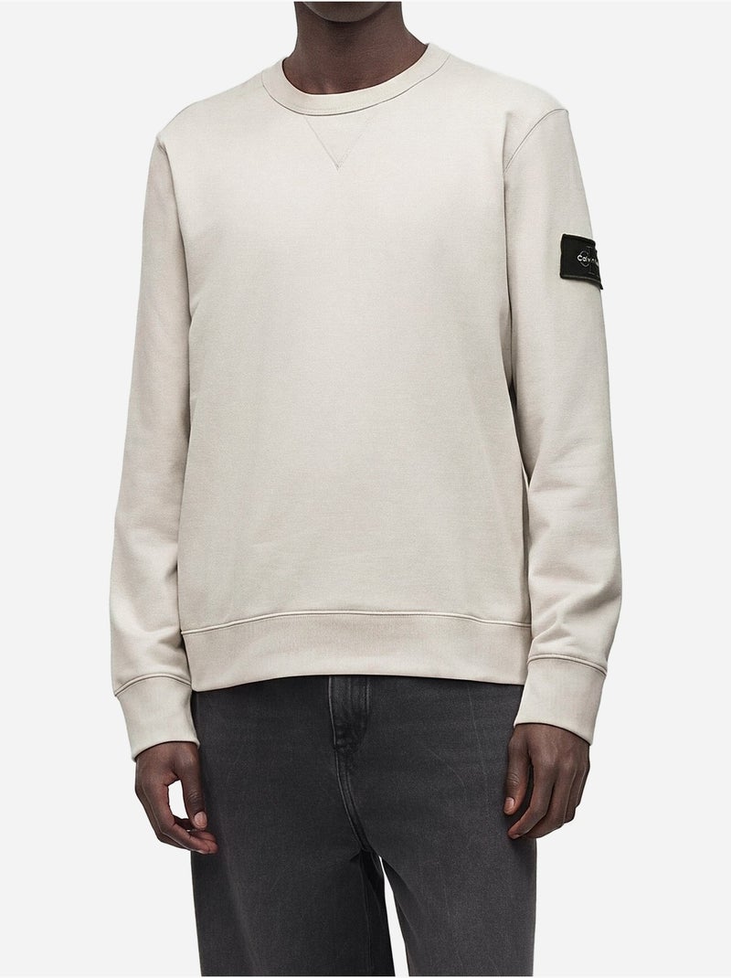 Felpa a girocollo - calvin klein Bianco sporco - Kiabi