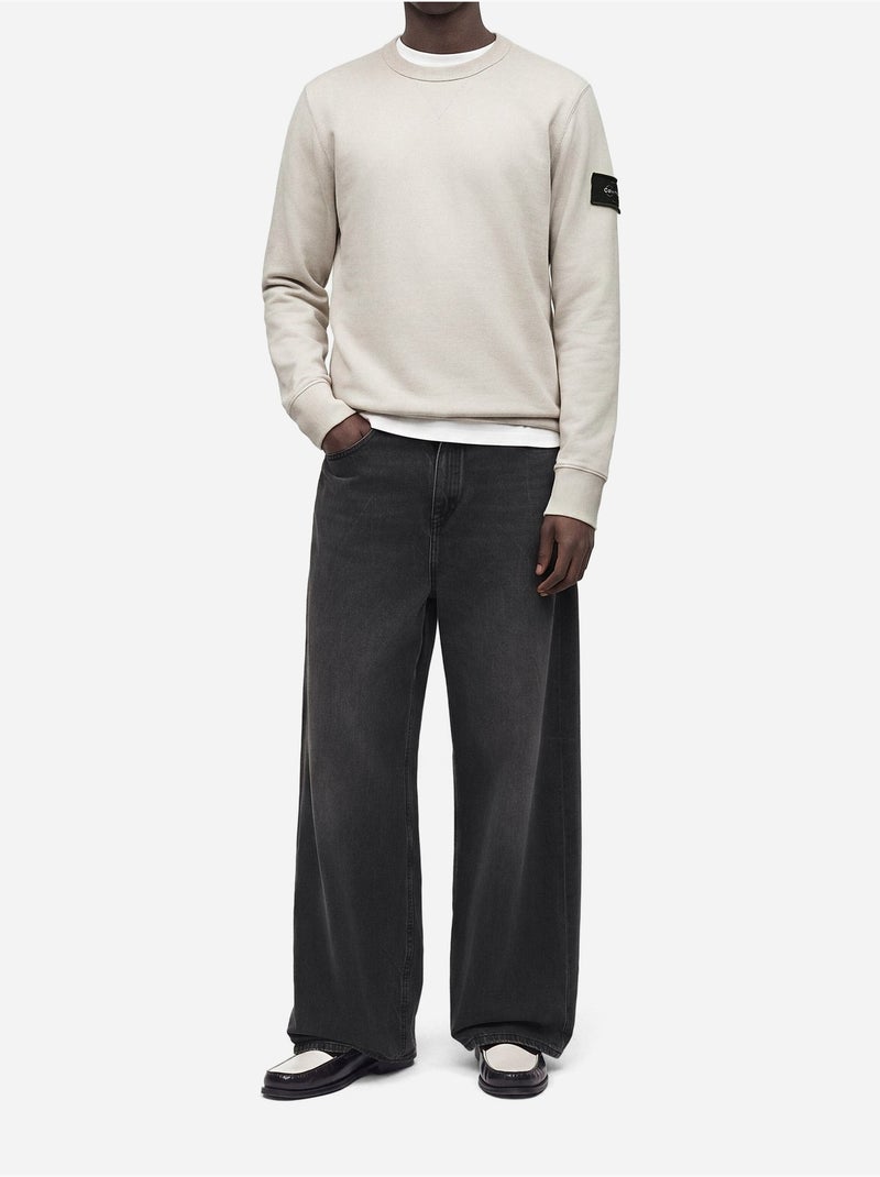 Felpa a girocollo - calvin klein Bianco sporco - Kiabi