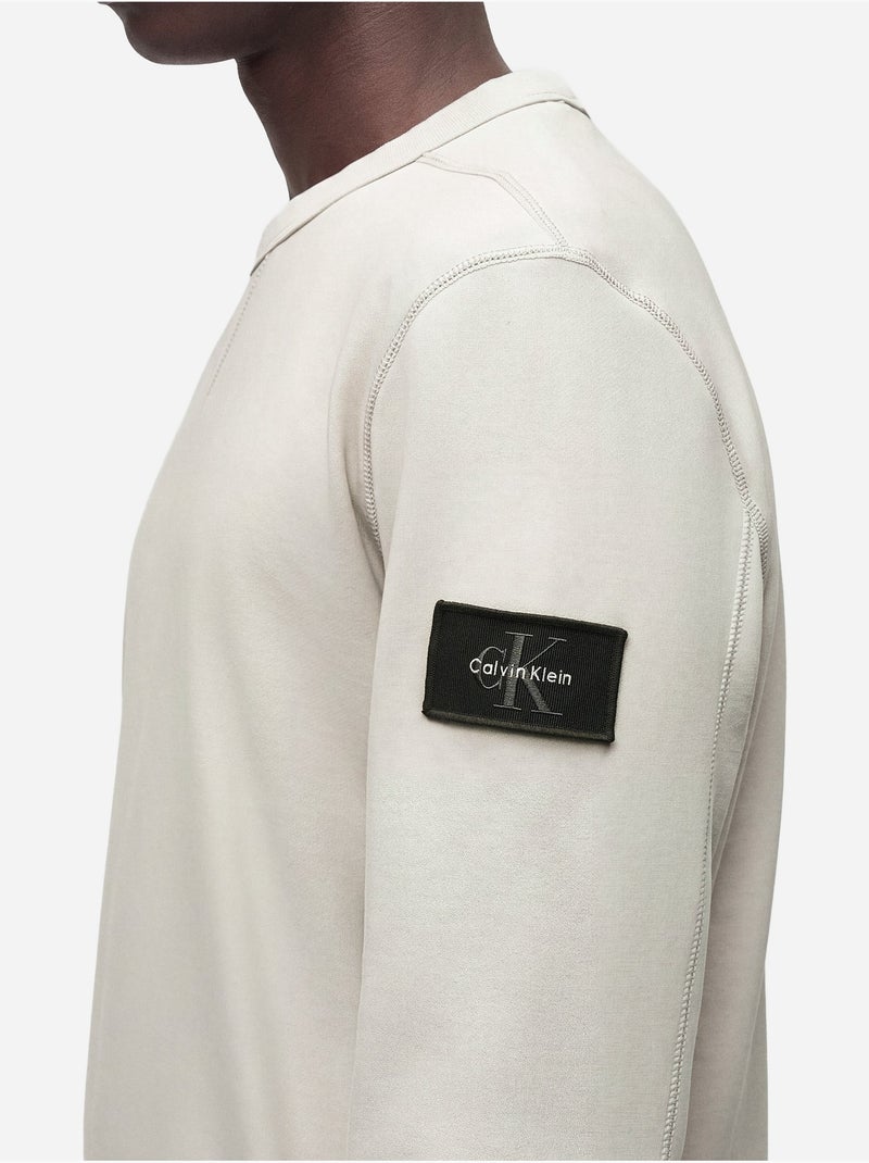 Felpa a girocollo - calvin klein Bianco sporco - Kiabi