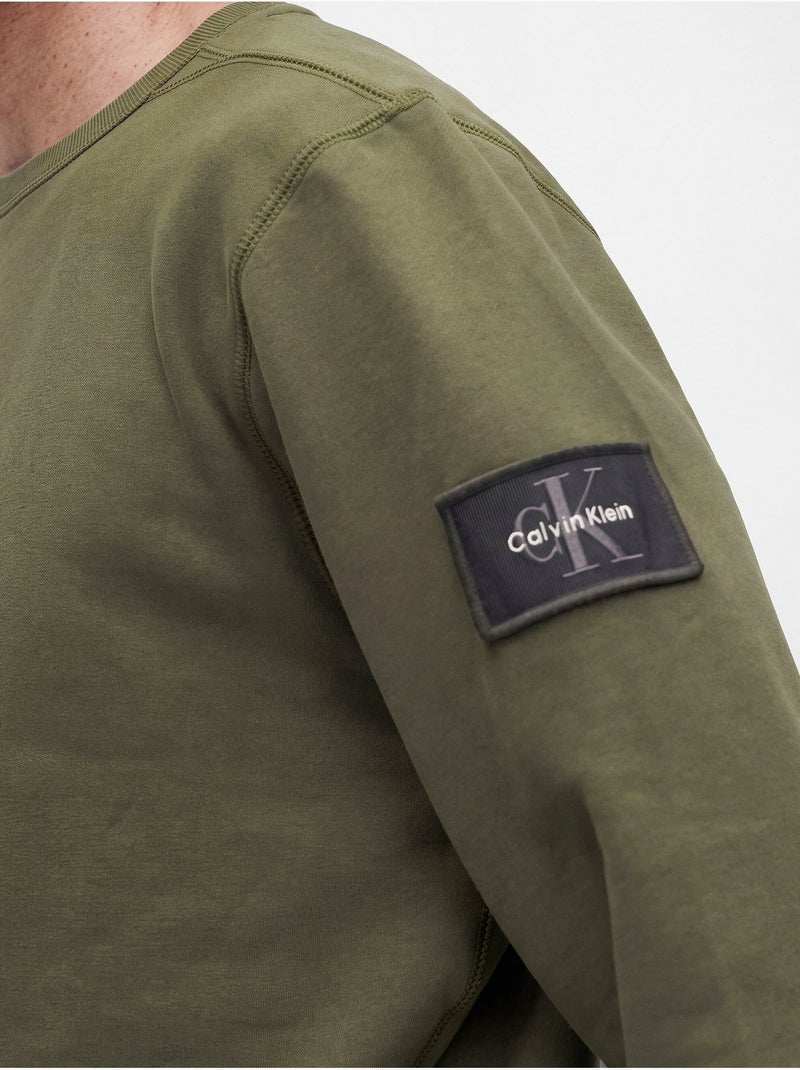 Felpa a girocollo - calvin klein Verde - Kiabi
