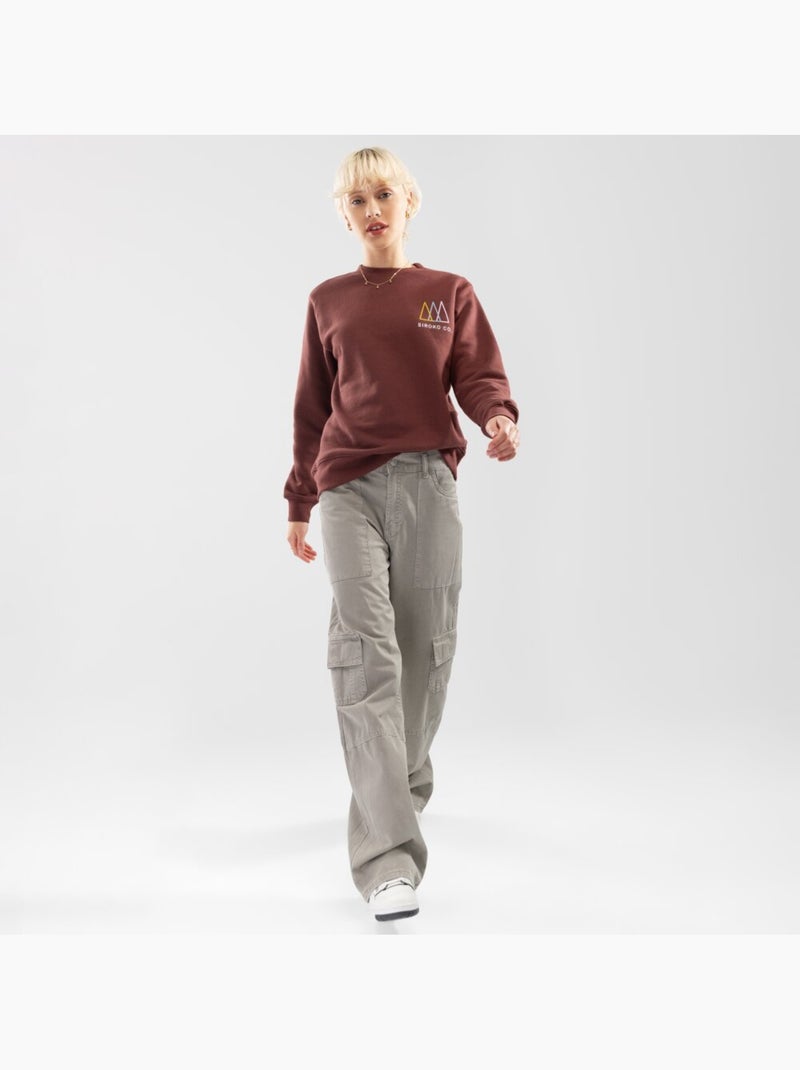 Felpa a girocollo da donna lifestyle donna tents-w Marrone - Kiabi