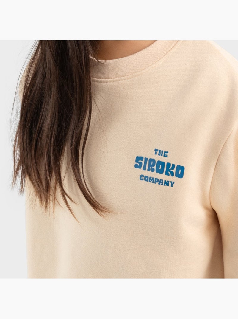 Felpa a girocollo per bambine lifestyle bambini e bambine gang-g Beige - Kiabi