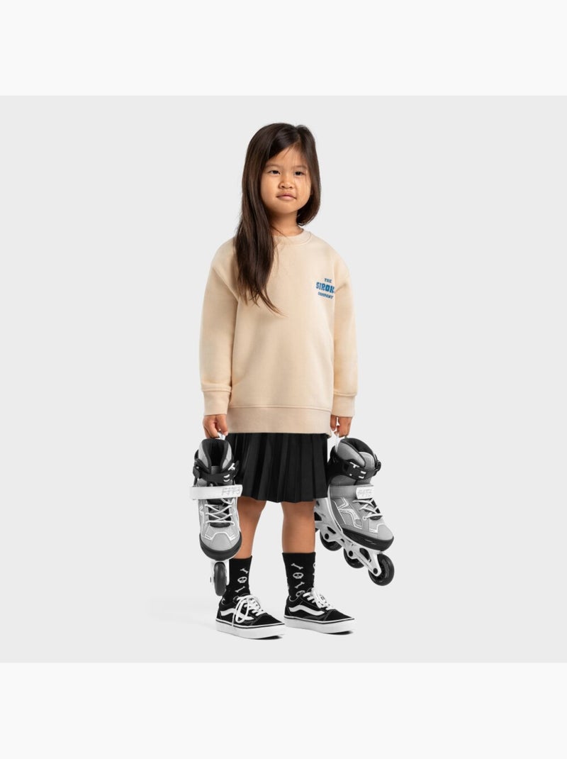 Felpa a girocollo per bambine lifestyle bambini e bambine gang-g Beige - Kiabi