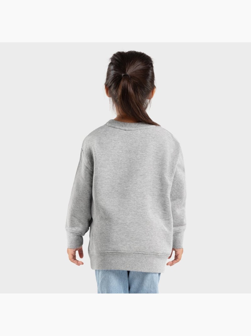 Felpa a girocollo per bambine lifestyle bambini e bambine progress-g Bianco Grigio - Kiabi