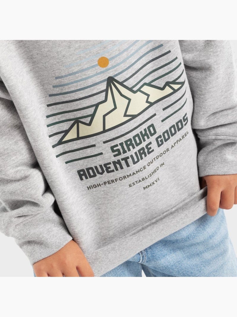Felpa a girocollo per bambine lifestyle bambini e bambine progress-g Bianco Grigio - Kiabi