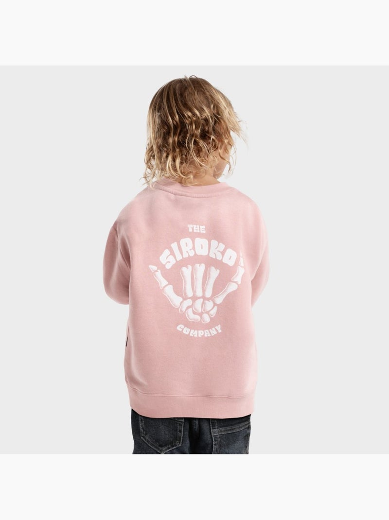 Felpa a girocollo per bambini lifestyle bambini e bambine cheer Rosa - Kiabi